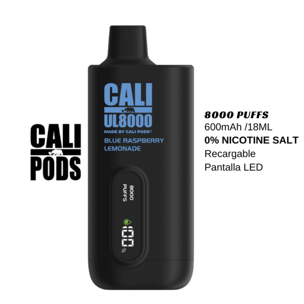 Calli Blue Raspberry CALI PODS - Blue Raspberry Lemonade ZERO NICOTINE - Santafe Vapor