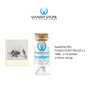 VANDY VAPE Ni80 Superfine MTL Fused Clapton 0.74 Ohms