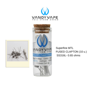 VANDY VAPE SS316L Superfine MTL Fused Clapton 0.65 Ohms