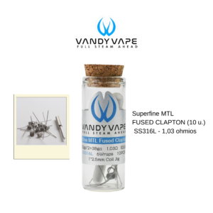 VANDY VAPE SS316L Superfine MTL Fused Clapton 1.03 Ohms