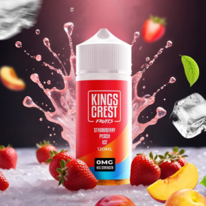 Kings Crest frutal – Strawberry Peach ICE 0MG